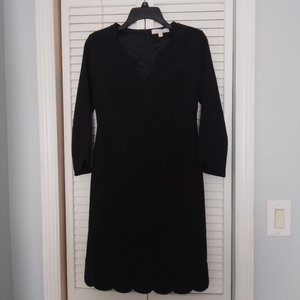 Etcetera Scalloped  Black Dress‎